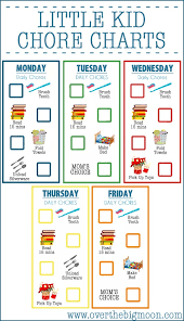 10 free printable chore charts for kids