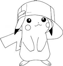 Pikachu Coloring Pages Wearing Hat Pikachu Coloring Page Cartoon Coloring Pages Pokemon Coloring Pages