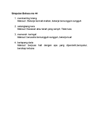 Pak jumat yang _ itu masih kuat mengusahakan kebun kelapanya. Simpulan Bahasa Ms 44