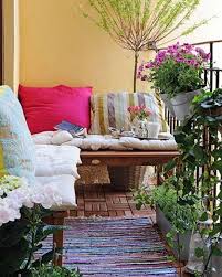 She transformed her slightly awkward balcony (it faces her building's roof) into an urban oasis, thanks to smartly curated furnishings and plants. Furnishing A Small Condo Balcony Without Sacrificing Style Comfort Patio Productions