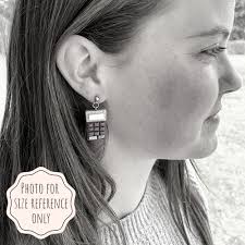 Copper Blue Jade Clay Calculator Earrings, Math Teacher Gift, Teacher  Earrings, Back to School Earrings, Nerdy Earrings