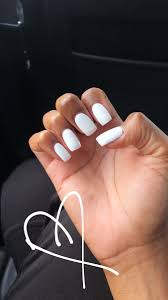 Nail plays an important role in the appearance of women. White Square Nails Ig Alesiiiaaa Short Square Acrylic Nails Square Acrylic Nails White Acrylic Nails