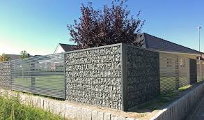 Gabionen Steelmanufaktur Zaunsystem Gabionen Zaunsystem Steelmanufaktur Fence Design Modern Fence Design Gabion Fence