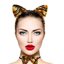 Lux Accessories Girls Xmas Christmas Halloween Brown Black Stripes Tiger  Ears Bowtie Tail Costume Party Dressup : Amazon.sg: Fashion