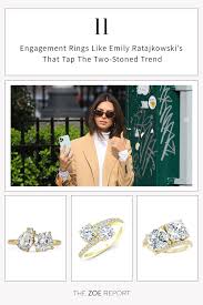 An engagement ring is the perfect expression of your love. This Two Stone Engagement Ring Is Practically A Dupe Of Emily Ratajkowski S Engagement Rings Alternative Engagement Forevermark Engagement Ring