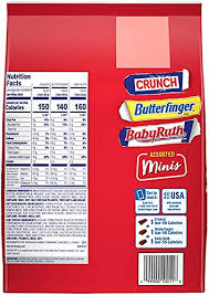 Amazon Com Butterfinger Co Bulk Chocolate Y Candy Bag Mix Of Mini Butterfinger Crunch Baby Ruth Milk Chocolate Y Bars Great For Holiday Stocking Stuffers 35 9 Oz 90 Count Chocolate Assortments