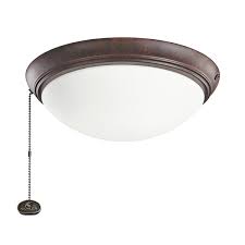 Kichler Accessory Low Profile Led Ceiling Fan Light Kit In Tannery Bronze