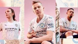 The third kit takes inspiration from the paisley floral pattern which was intrinsically associated to the brit pop music scene of the 1960s and 1990s. B R Football On Twitter Manchester City Unveil Their Third Kit For 2020 21