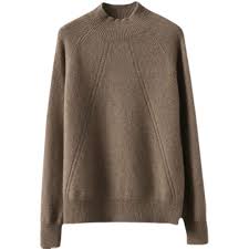 Áo len cashmere ordos nữ thu Đông - quần ngắn Đáy dày màu trơn | Áo len  cardigan nửa cổ mới