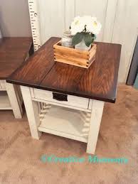 Mission Style End Table With Fusion S Plaster Cappuccino Stain Mission Style End Tables Staining Furniture Mission Style Furniture
