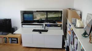 Box Office Multimedia Workstation Ikea Hackers Ikea Office Hack Ikea Office Office Hacks