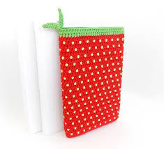 Strawberry Kindle Paperwhite 4 Cover Tolino Shine 3 Sock Kobo Libra H2o Pouch Vegan Onyx Boox Darwin 5 Ebook Case Storytel Reader Sleeve Kindle Paperwhite Crochet Phone Cases Kindle Voyage Cover