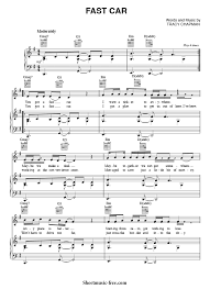 D dmaj7 em i couldn't get the car to start. Fast Car Sheet Music Tracy Chapman Sheetmusic Free Com