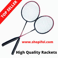 Pair Of Badminton Rackets Stainless Steel Metal Medium Quality For Outdoor Sports Game In 2020 Rackets Badminton Racket Outdoor Sports