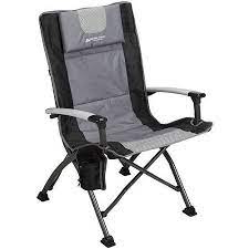Quad folding high back chair. Ozark Trail Camping Chair Black Walmart Com Walmart Com