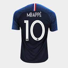 Camisolas e equipamentos da seleção frança. Camisa Selecao Franca Home 2018 N 10 Mbappe Torcedor Nike Masculina Azul Netshoes