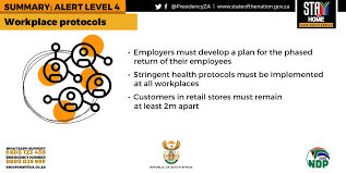 Level 4 information on shopping updated. City Of Tshwane On Twitter Workplace Protocols During Level 4 Lockdown Covid 19sa Stayathomesa