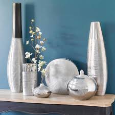 Vase En Argile Argente H 76 Cm Maisons Du Monde Objet Deco Maison Deco Maison Du Monde Vase Argente