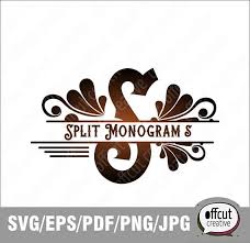 Download Visual Arts Silhouette And Cricut Svg Cutting File Split Letter E Svg Split Monogram Svg Regal Monogram Divided Initial Craft Supplies Tools