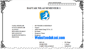 Format daftar nilai k13 sd semester 1 terbaru. Format Daftar Nilai Kelas 3 Sd Mi Kurikulum 2013 Revisi 2018 Soal Terbaru