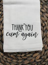 Thank You Cum Again Rag - Etsy