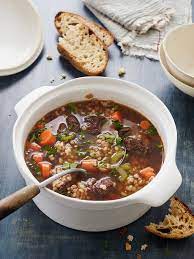 Hearty Beef Barley Soup Once Upon A Chef Beef Barley Soup Beef Barley Soup Recipes Barley Soup