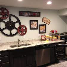 Building a home theater room can often be the true endpoint of home remodeling. Theater Room Snack Bar Home Ideas Theater Room Decor Movie Room Decor Home Theater Decor