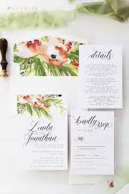 Linda Green And Coral Orange Wedding Invitation Kits Beach Wedding Invitatio Unique Wedding Invitations Free Wedding Invitations Diy Beach Wedding Invitations