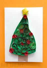 See more ideas about quilling cards, quilling, paper quilling. Quilled Christmas Tree Cards Red Ted Art Make Crafting With Kids Easy Fun