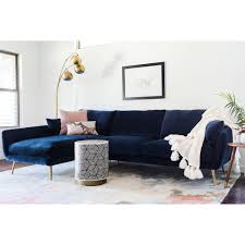 We specialize in modern sofas, sectional sofas, dining tables, coffee tables, accent chairs & more! Edloe Finch Ef Zx Sc002l B Harlow Sectional Sofa Left Facing Chaise Navy Blue Velvet Gold In 2021 Blue Velvet Sofa Living Room Blue Sofas Living Room Blue Couch Living Room