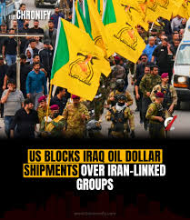 The United States has halted shipments of US dollars derived from Iraq's  oil revenues and suspended parts of its security cooperation with Baghdad,  according to reports citing Iraqi and US officials. The