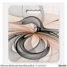 Abstract Anthracite Gray Sienna Modern Fractal Art Seat Cushion Zazzle Com Fractal Art Abstract Art
