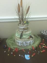 Duck Hunting Themed Baby Shower Diaper Cake Boy Baby Shower Themes Baby Boy Shower Party Boy Shower Themes