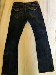 Details About Apple Bottoms Jeans Blue Denim Jr Women S Size 7 8 Super Cute Destructed 31 Ins