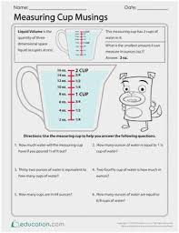 Measuring Cup Worksheets Resultinfos 3rd Grade Math Worksheets Measuring Cups 4th Grade Math Worksheets