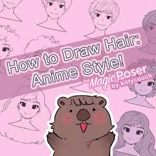 Big eyes, exaggerated expressions and cute chibi characters are only some of the appeal of drawing anime. Magic Poser On Twitter How To Draw Hair Anime Style We Created This Awesome Tutorial On How You Can Explore Character Art With Straight Curly And Wavy Hairstyles Drawn By Our