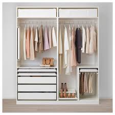 Ikea Pax Wardrobe White Hokksund High Gloss Light Beige Spalne Skrina