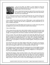 He addresses the mass in front of the lincoln memorial (lincoln state). Speech I Have A Dream Abcteach