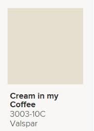 Add a lovely look to any room in your residence by choosing this behr ultra n with cream extra durable eggshell enamel interior paint primer. Valspar Cream In My Coffee 3003 10c Flat Dining Room Upper 1 2 Ceiling Match Painted Kitchen Cabinets Colors Dining Room Colors Kitchen Paint