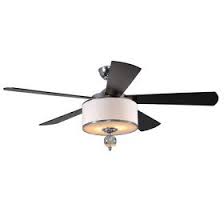 Dwellings By Devore Drum Shade Fan Ceiling Fan With Light Chrome Ceiling Fan Fan Light