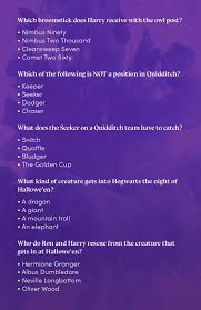 Grab some friends and enjoy your harry potter trivia night! Chapter Ten Quiz Wizarding World