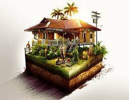 The name means hibiscus village in malaysian. Kampung Ketandan Projects Photos Videos Logos Illustrations And Branding On Behance