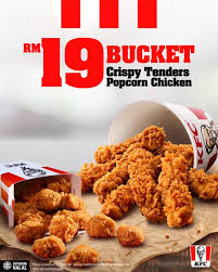 Kfc Bucket Crispy Tenders Popcorn Chicken For Rm19 At Selected Outlets