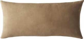 If you would like custom pillow covers made, please convo us for a quote. 23 X11 Suede Camel Tan Pillow With Feather Down Insert Cb2