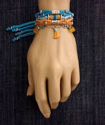 Turquoise And Orange Boho Hippie Bracelet For Women Ibiza Etsy Arm Jewelry Hippie Bracelets Bohemian Jewelry