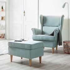 Ohrensessel Juna Iii Webstoff Mit Hocker Mint Ohrensessel Sessel Ikea Sessel