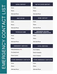 Printable parent contact log sheet 01. Camping Checklist