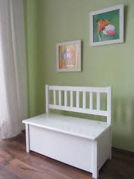 Kindersitzbank Mit Hydraulikfeder Kinderbank Sitzbank Bank Truhe Massivholz Weiss Kinderbank Holzbank Haus Deko