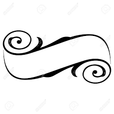 Bathroom Sink Clipart Black And White Calligraphy Ribbon Frame Banner Black Isolated Royalty Free Banner Clip Art Clip Art Art Images