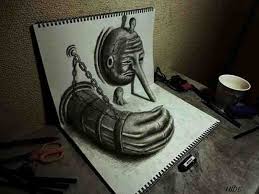 رسومات ثلاثية الأبعاد 3d باقلام الرصاص Pencil Sketch متقنة جدا فن صورة ١٢ 3d Pencil Art 3d Pencil Drawings 3d Drawings